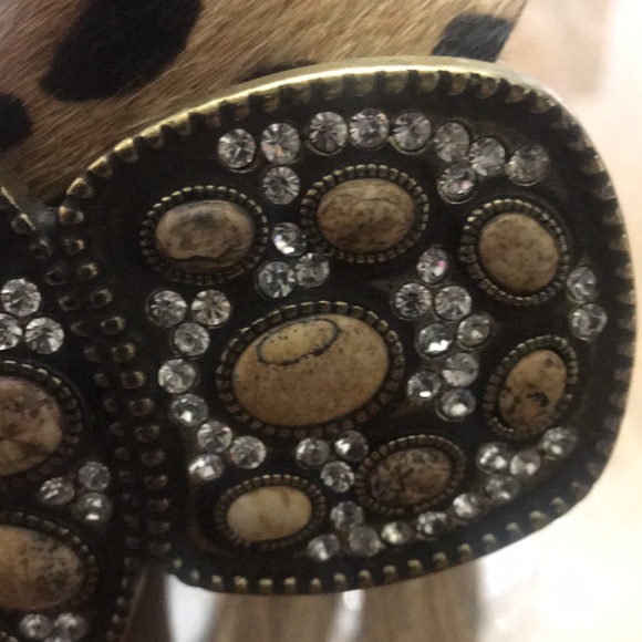 WCM Leopard Print Calf Hair sz S Belt